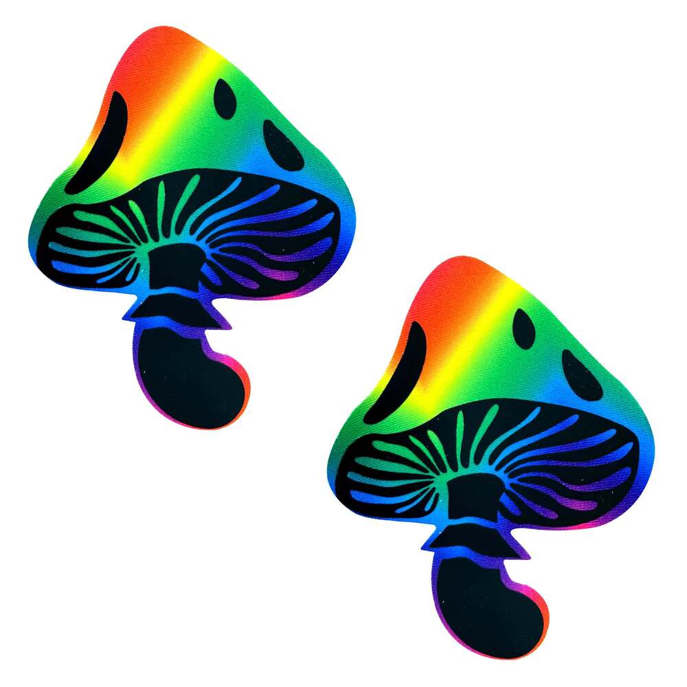 Neva Nude - Rainbow Trippin' Psychedelic Toadstool Nipple Cover Pasties